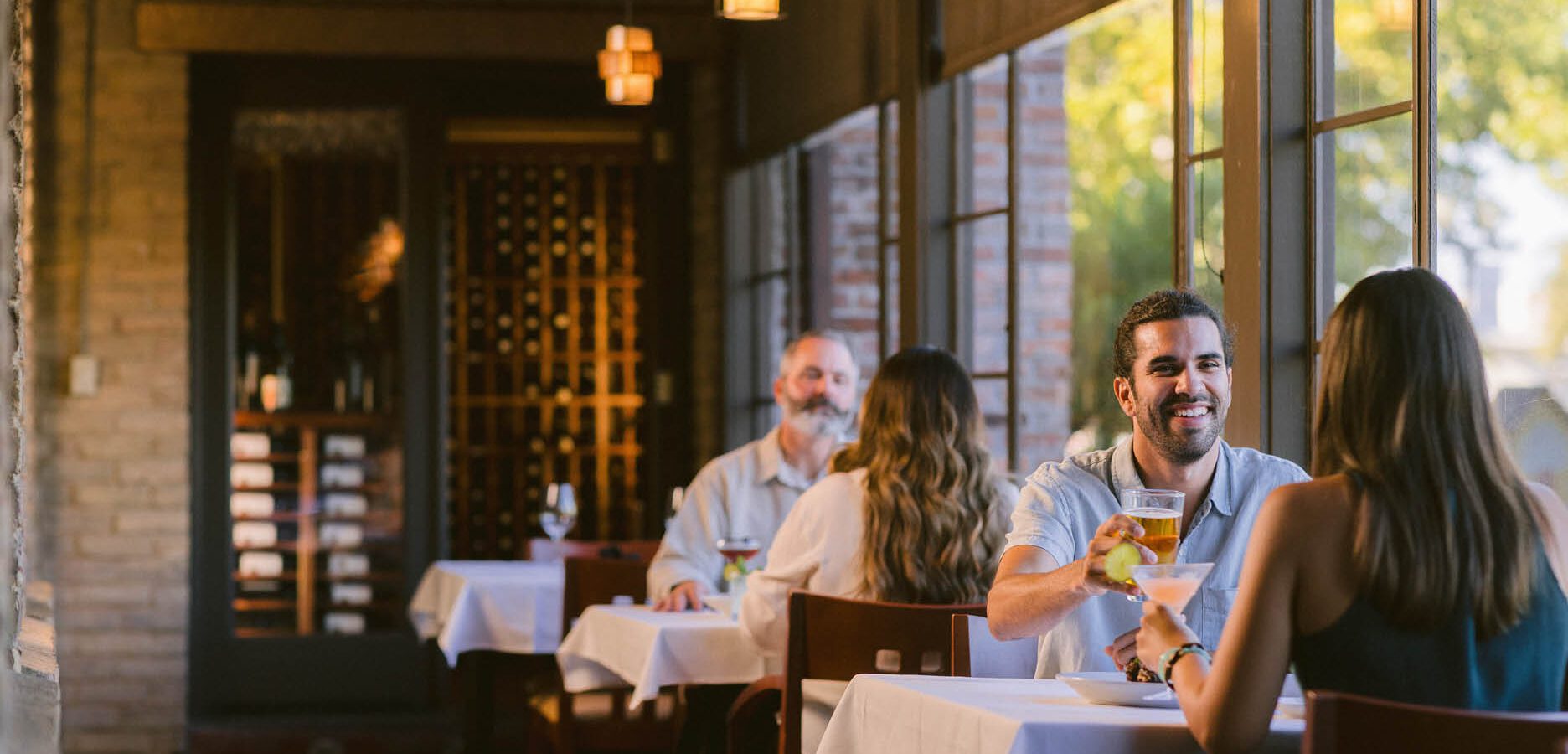 A couple dining at Paso Robles Inn
